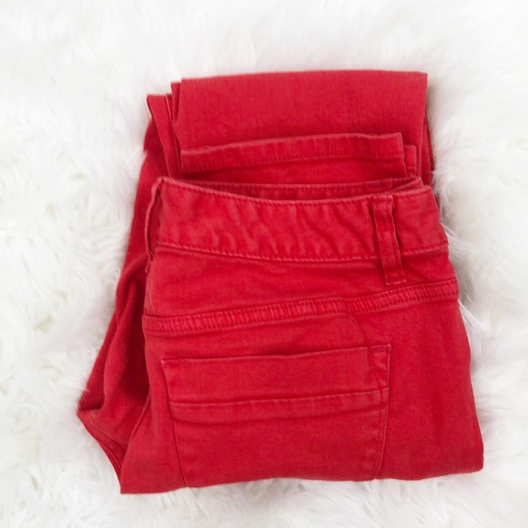 Mossimo Premium Denim Skinny Jeans Size 4 Red - Picture 7 of 7